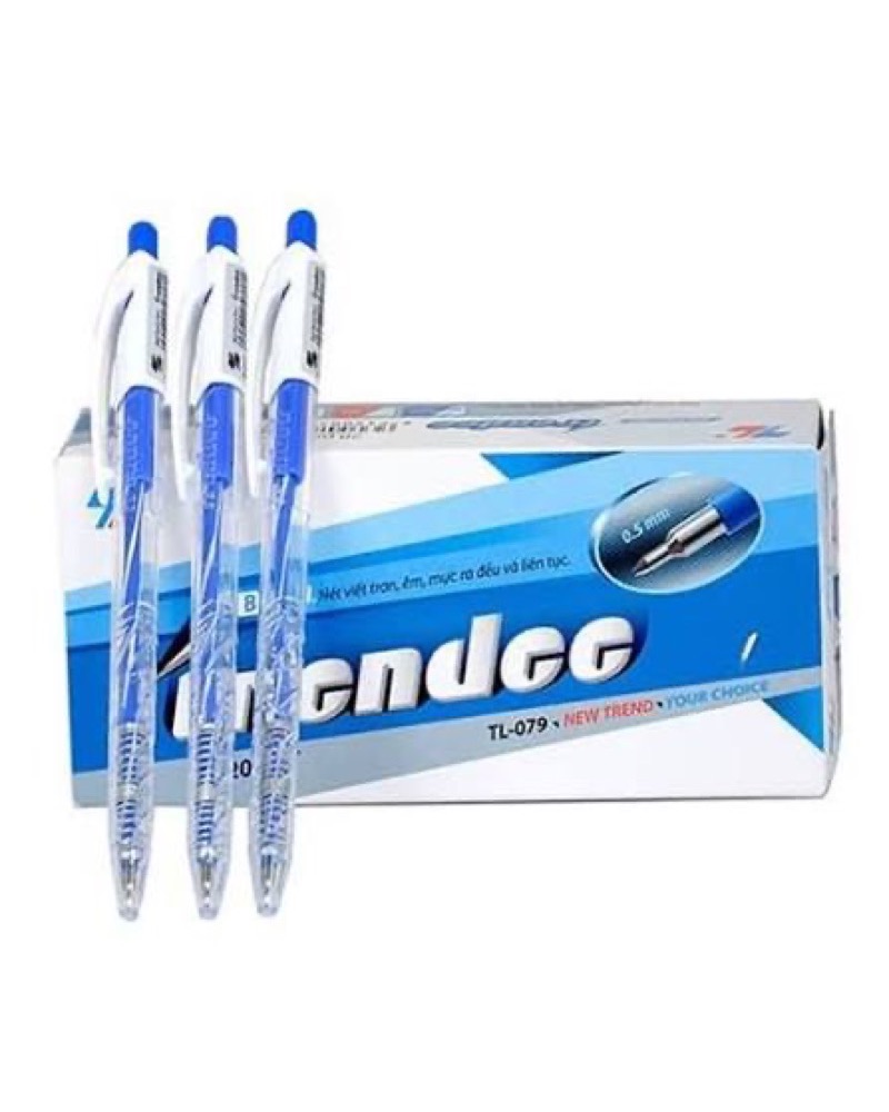 Bút bi mực xanh hộp 20 cây